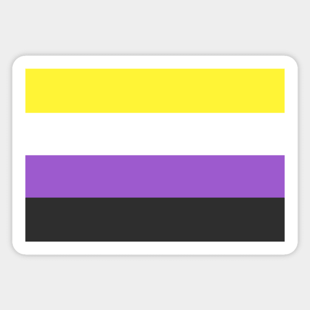Seamless Repeating Non-Binary Pride Flag Pattern Sticker by LiveLoudGraphics